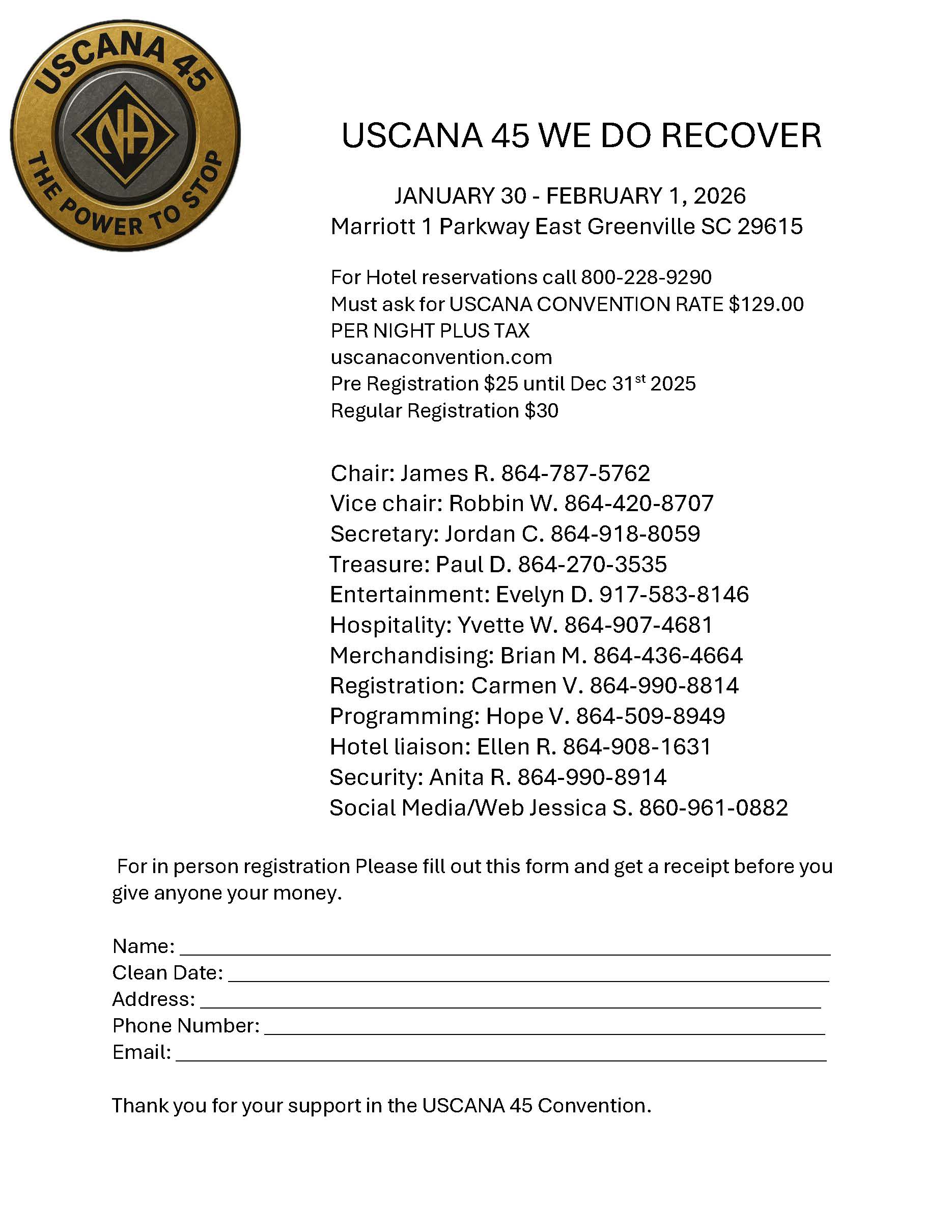 45th Annual Upper South Carolina Area Of Narcotics